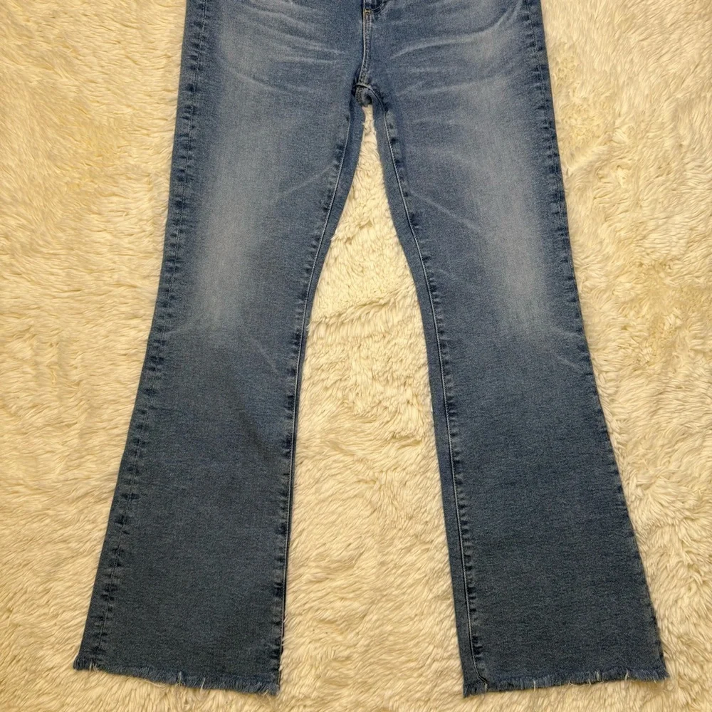 AG Adriano Goldschmied Light Wash Bootcut Jeans w/ Raw Hem